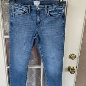 FRAME Blue Skinny Jeans Women’s Size 30 Premium Denim